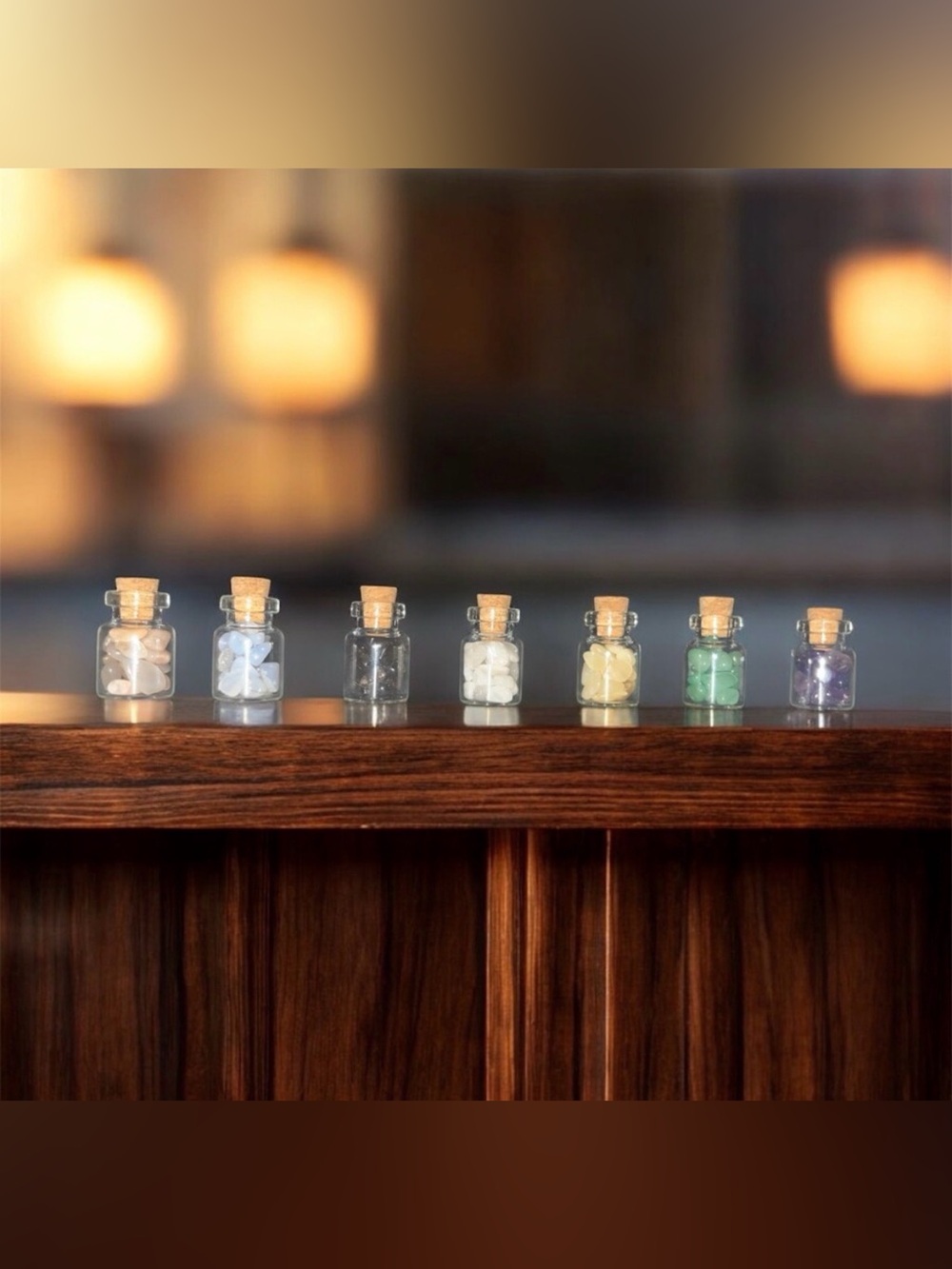 Mini Cork Bottle Gemstone Set